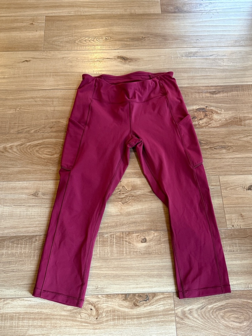 lululemon athletica women's leggings in raspberry red